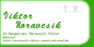 viktor moravcsik business card